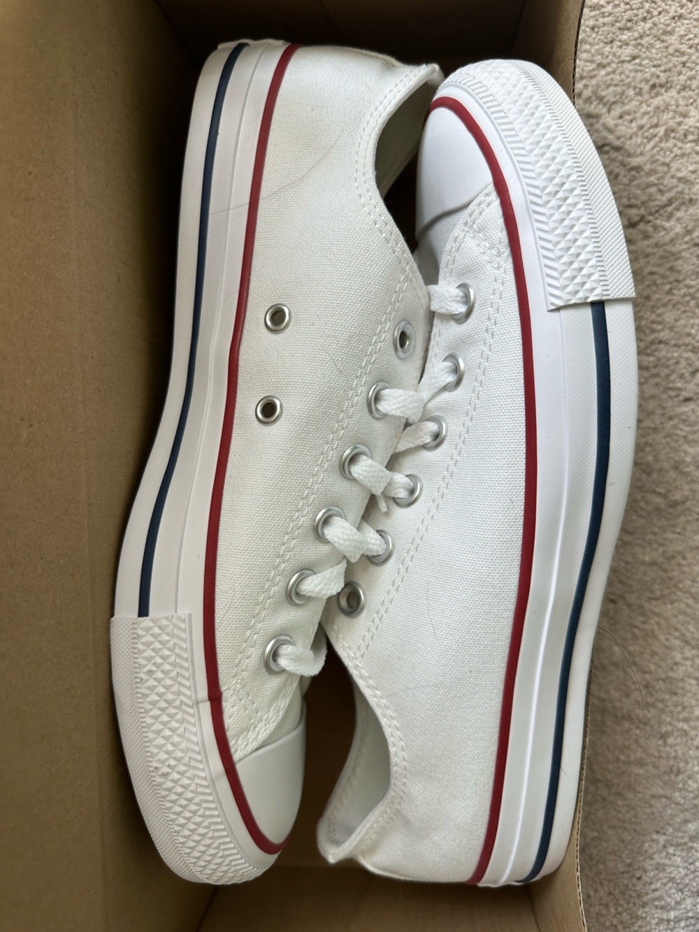 Converse Chuck Taylor All Star Ox Optical White NIB Size 9 Womens/7 Mens
